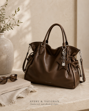 The Kensington Travel Tote | Large Chocolate Brown Slouch Shoulder Bag