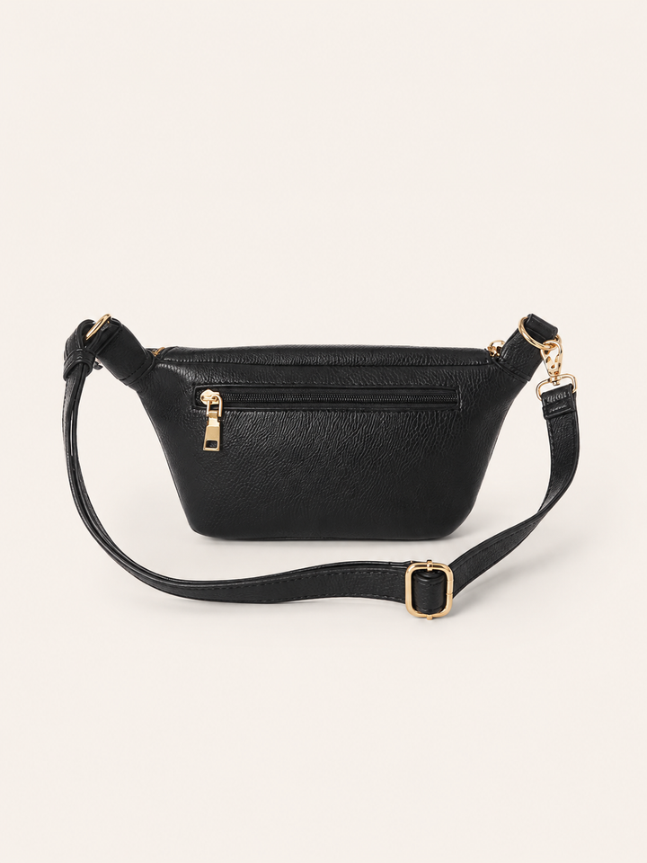 The Kensington Crescent Crossbody Bag - Black