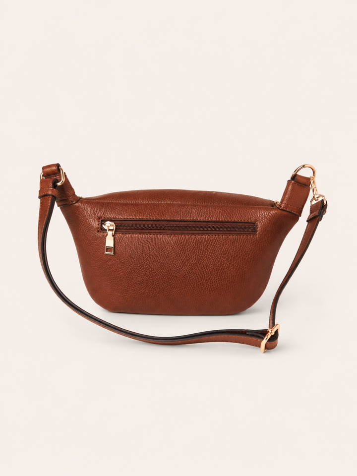 The Kensington Crescent Crossbody Bag - Chestnut