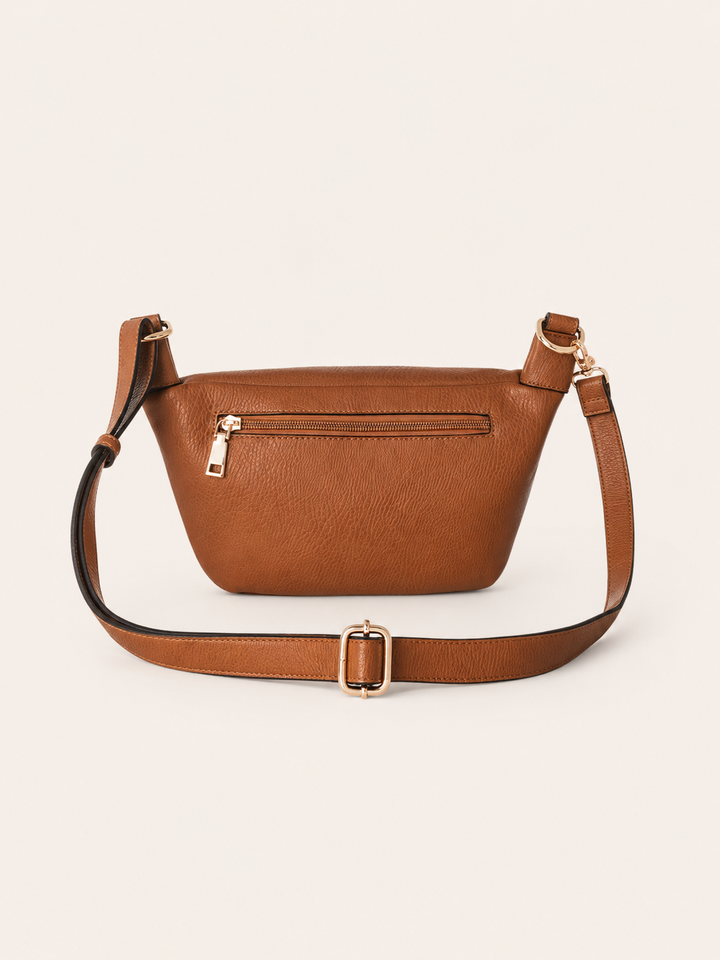 The Kensington Crescent Crossbody Bag - Cognac
