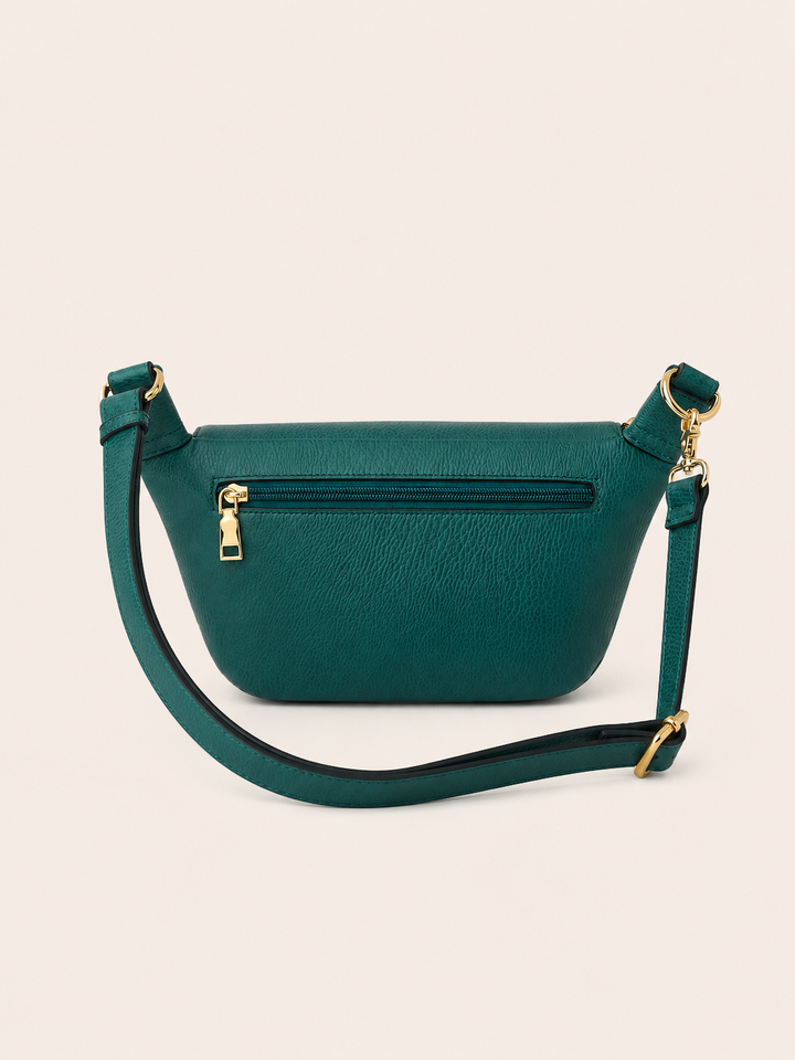The Kensington Crescent Crossbody Bag - Teal