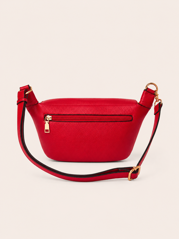 The Kensington Crescent Crossbody Bag - Red