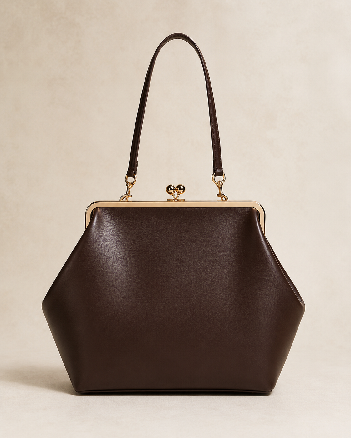 The Kensington Frame Bag | Structured Chocolate Brown Handbag