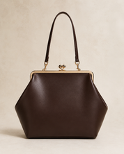 The Kensington Frame Bag | Structured Chocolate Brown Handbag