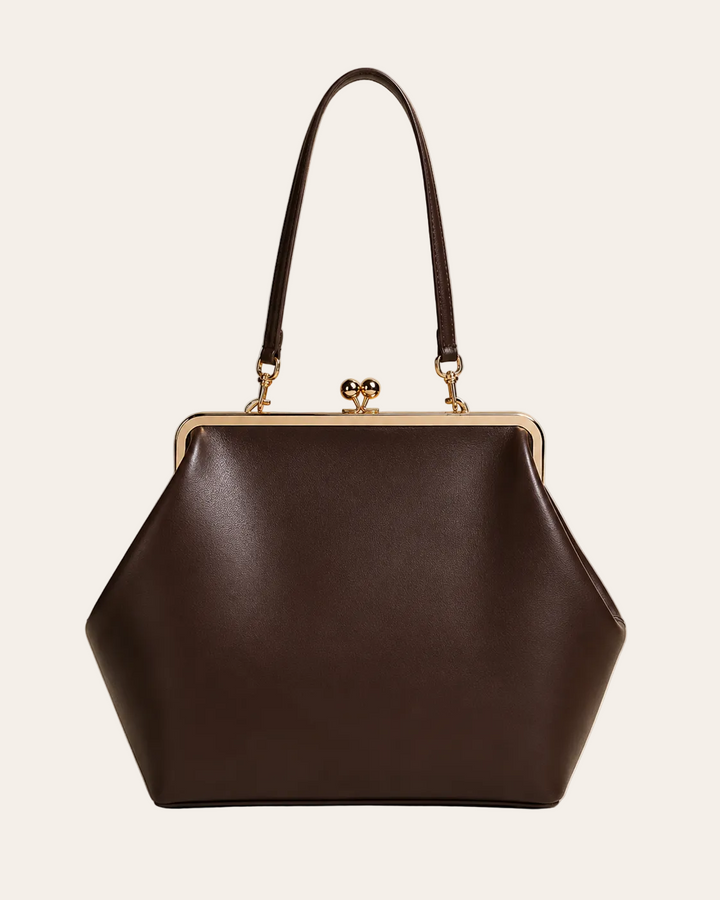 The Kensington Frame Bag | Structured Chocolate Brown Handbag