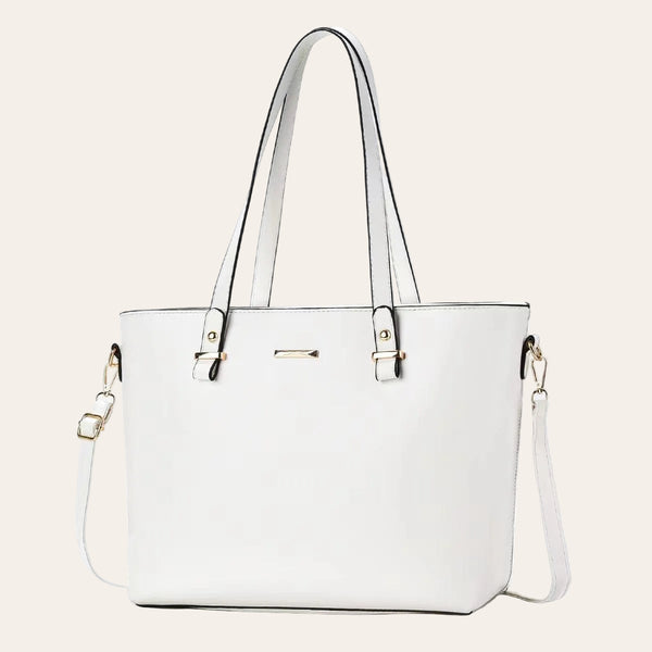 The Charlotte Tote – Elegant Everyday Carryall - White