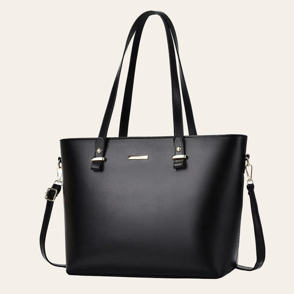 The Charlotte Tote – Elegant Everyday Carryall - Black