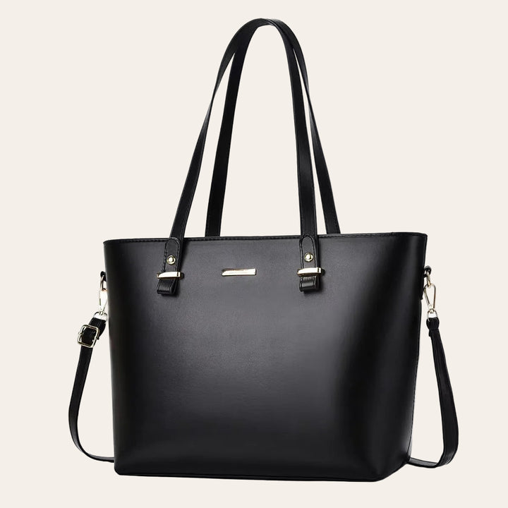 The Charlotte Tote – Elegant Everyday Carryall - Black