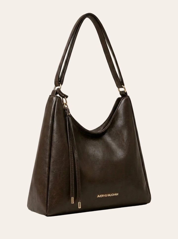 Kensington Dark Brown Shoulder Tote Bag – 3/4 angle