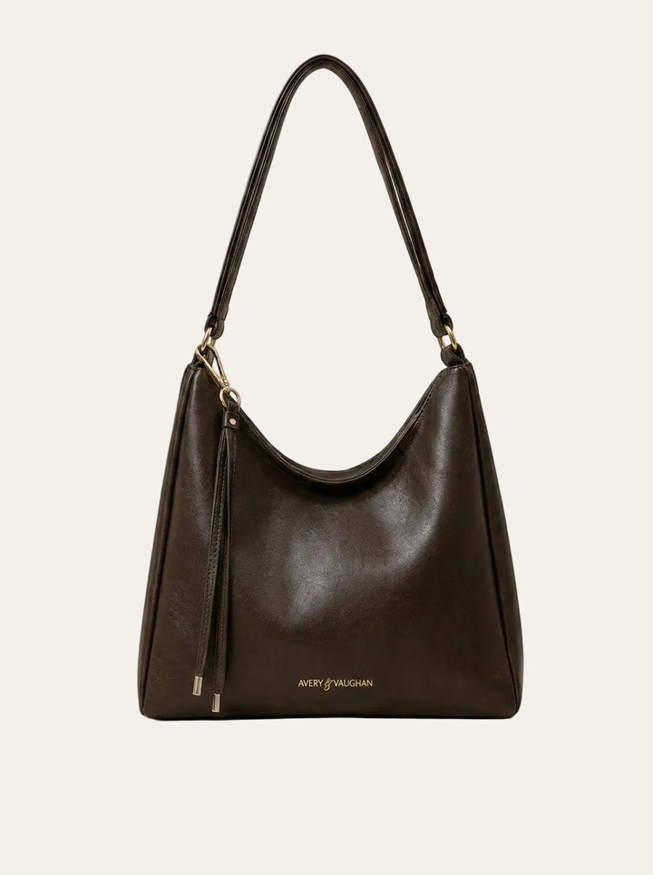 Kensington Dark Brown Shoulder Tote Bag – front view