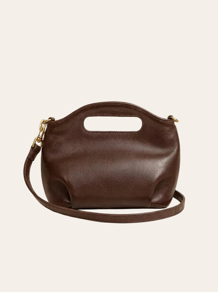 The Kensington Cut-Out Crossbody | Chocolate Brown – front view