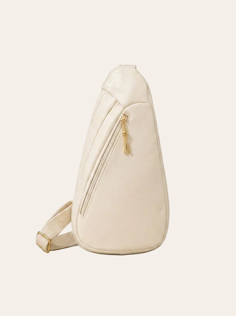 The Kensington Ivory Sling Crossbody Bag – front view
