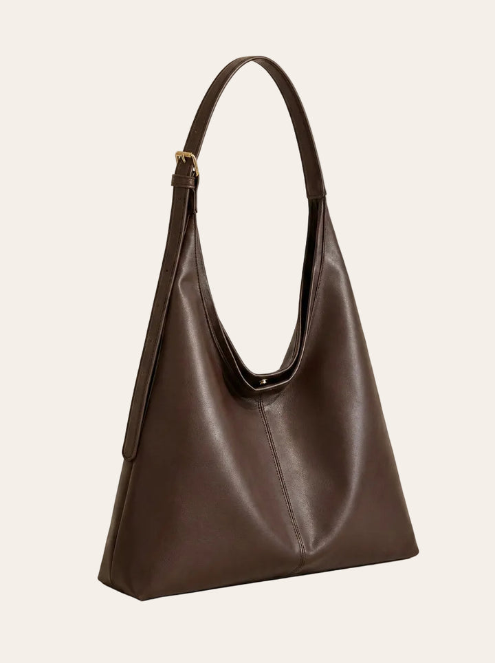 The Kensington Sculptural Hobo – Dark Chocolate – 3/4 angle