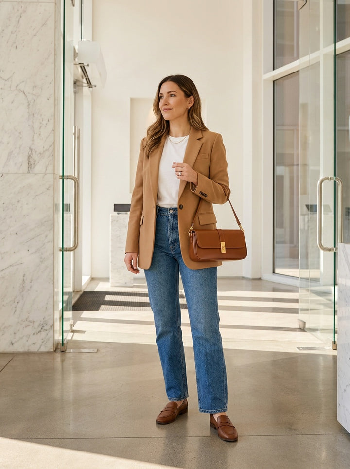 The Kensington Shoulder Bag – Cognac Brown – lifestyle