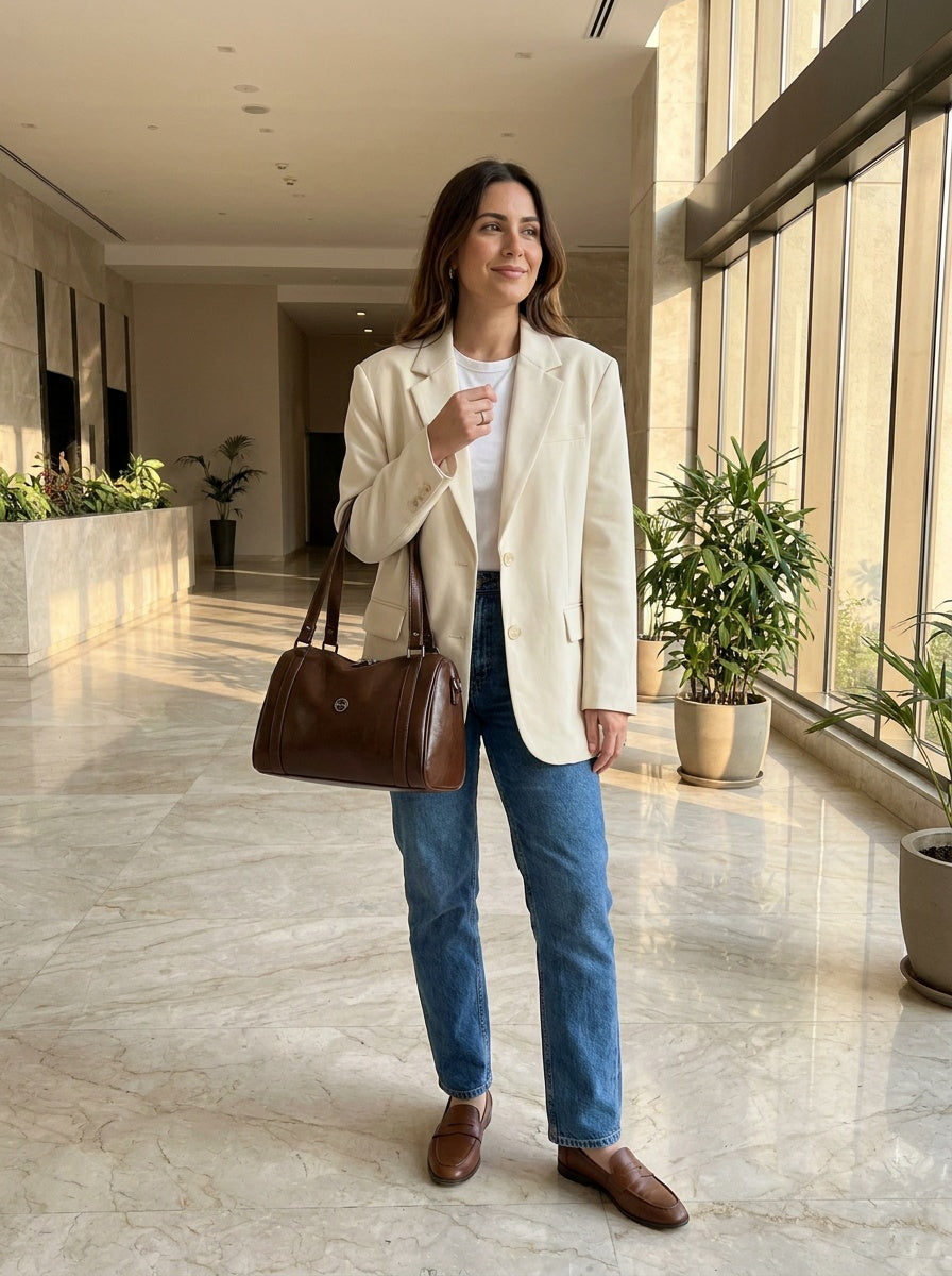 The Kensington Weekender Bag – Chocolate Brown Travel Carryall – lifestyle