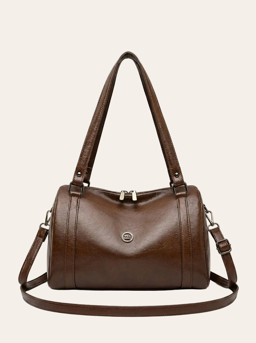 The Kensington Weekender Bag – Chocolate Brown Travel Carryall – front view