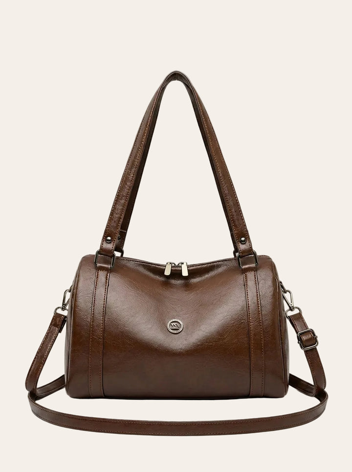 The Kensington Weekender Bag – Chocolate Brown Travel Carryall – front view